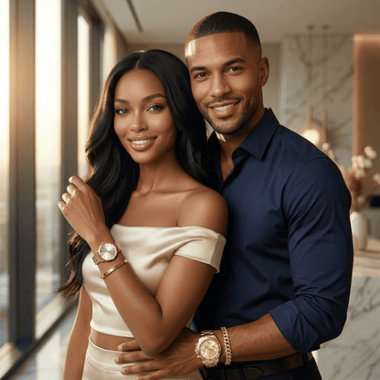 Eternel — His & Hers Gold Watch & Bracelet Set 👑 (TZ)